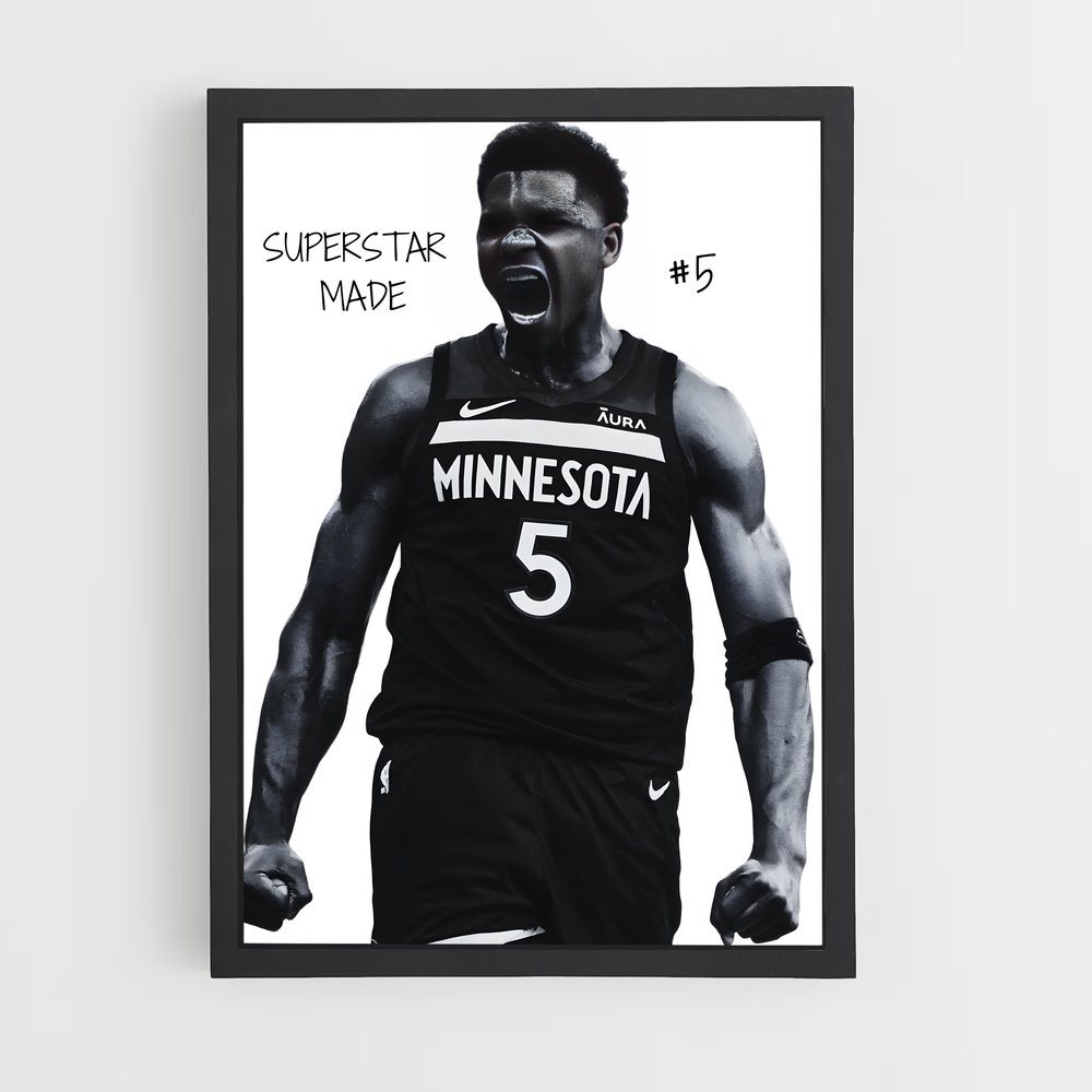 Poster Anthony edwards cri – affiche Basketball (vue 2)
